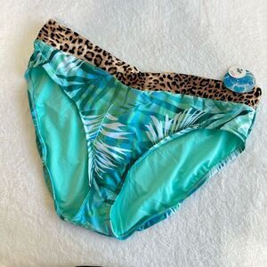 Decree High Waist Bikini Bottoms Swimwear 1X NEW